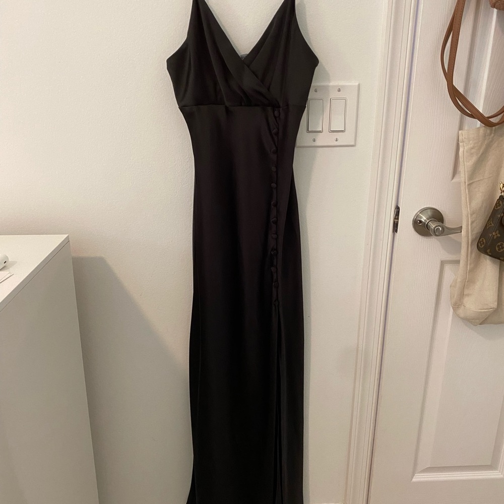 black zara maxi formal dress